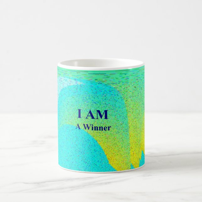 Caneca De Café "I AM A WINNER" White 11 oz Clássico Mug Branco (Centro)