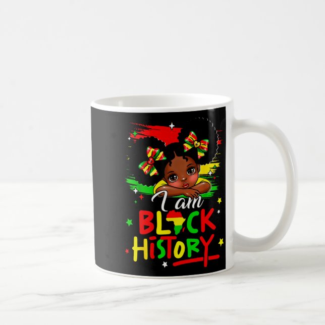 Caneca De Café I Am Black History Afro Girl Little Melanin Prince (Direita)