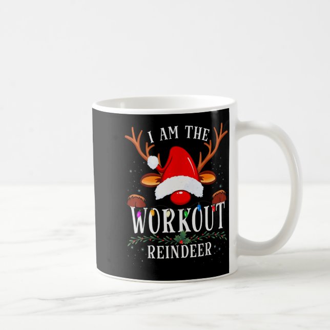 Caneca De Café I Am The Workout Reindeer Christmas Family  (Direita)