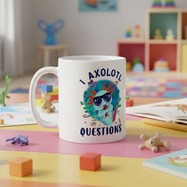 Caneca De Café I Axolotl, Cute Axolotl Cote (I Axolotl Questions Mug - Cute Amphibian)
