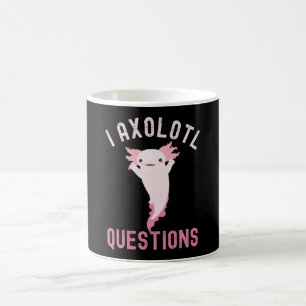 Caneca De Café I Axolotl Perguntas, Cute Engraçado Axolotl