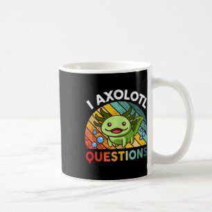 Caneca De Café I Axolotl Perguntas Retro Girls Boys Kids Cute Axo
