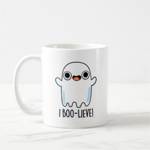 Caneca De Café I Boo-lieve, Ghost Pun Positivo