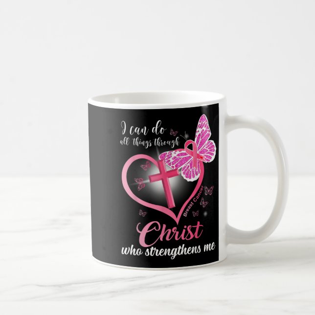 Caneca De Café I Can Do All Things Christ Who Strengthens Breast  (Direita)