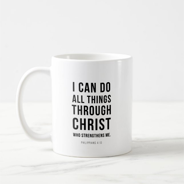 Caneca De Café I Can Do All Things Philippians 4:13 (Esquerda)