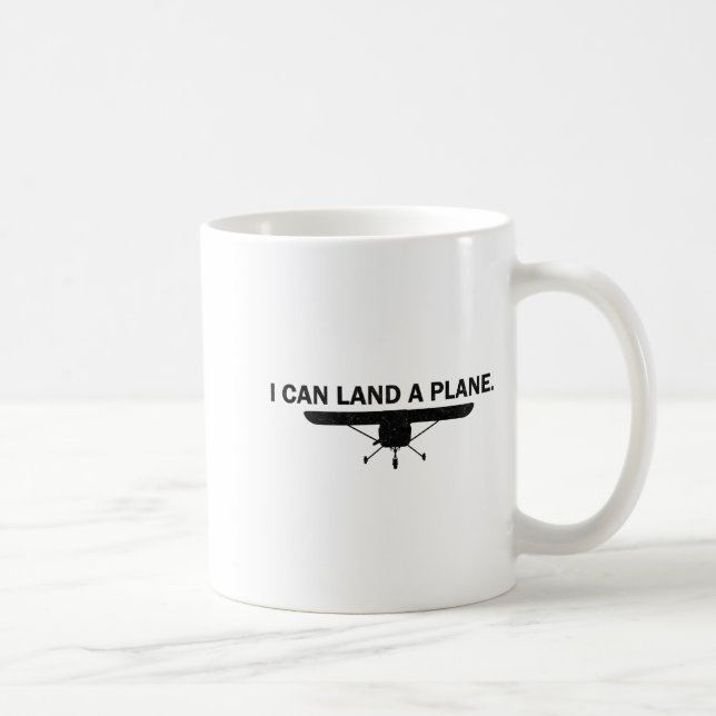 Caneca De Café I Can Land A Plane Funny Lot Aviation Quote  (Direita)