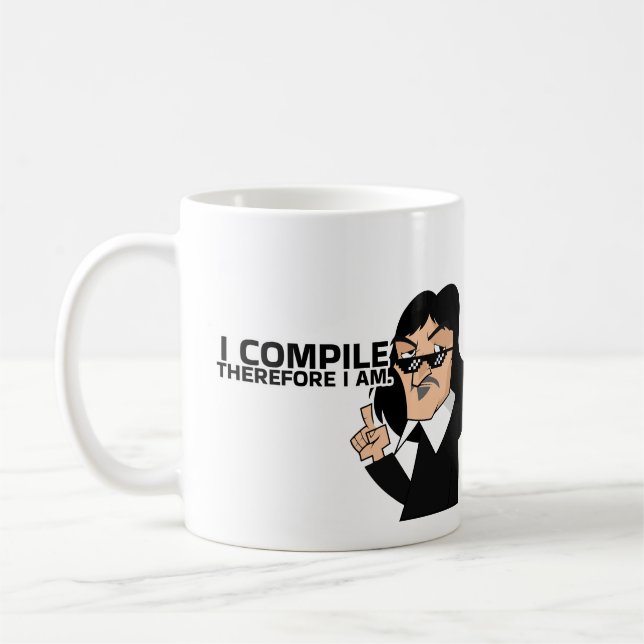 CANECA DE CAFÉ I COMPILE THEREFORE I AM, (Esquerda)
