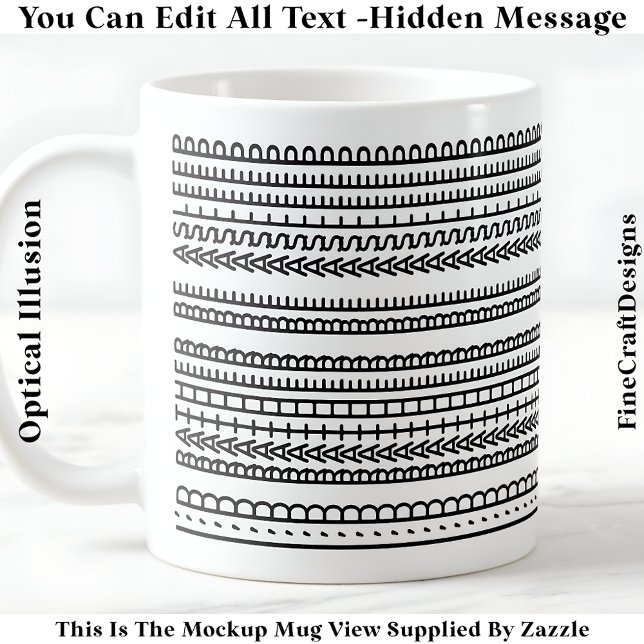 Caneca De Café I’d Rather Be Asleep Hidden Message 086 Funny  (Criador carregado)