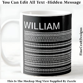 Caneca De Café I’d Rather Be At Home & Name Hidden Message 085