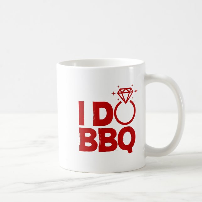 Caneca De Café I Do Bbq Wedding Party Rehearsal Dinner Bridal Sho (Direita)