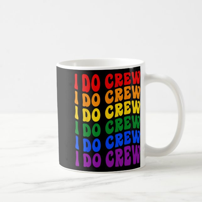 Caneca De Café I Do Crew Bride Squad Lgbt Groovy Par (Direita)