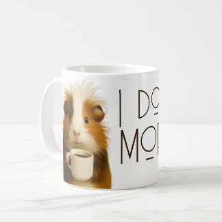Caneca De Café I don't do mornings funny guinea pig caffeine