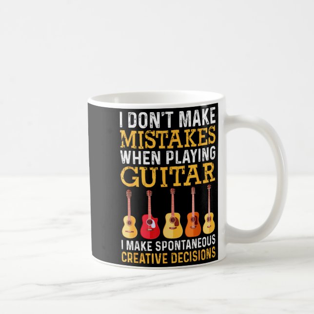 Caneca De Café I Don't Make Mistakes When Playing Guitar Funny Gu (Direita)