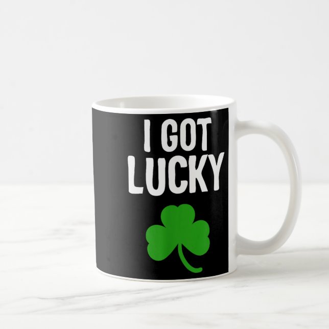 Caneca De Café I Got Lucky Dad St Patricks Day Pregnancy Announce (Direita)