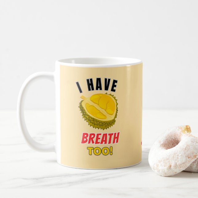 Caneca De Café I Have Durian Breath tropical fruits durian lover (Com Donut)