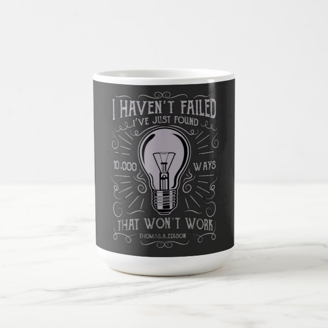 Caneca De Café I haven't Failed Electrician Thomas Edison mens (Centro)