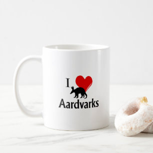 Caneca De Café I Heart Aardvarks