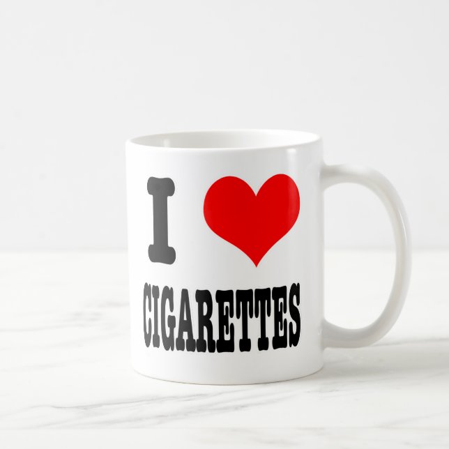 CANECA DE CAFÉ I HEART (AMOR) CIGARROS (Direita)