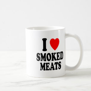 Caneca De Café I Heart (amor) Smoked Meats Churrasco ao ar livre