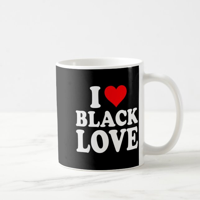 Caneca De Café I Heart Black Love Cute Matching Couples African A (Direita)