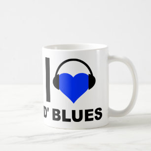 Caneca De Café I Heart D'Blues Engraçado Mug