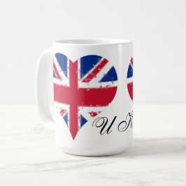 Caneca De Café I Heart England UK Flag