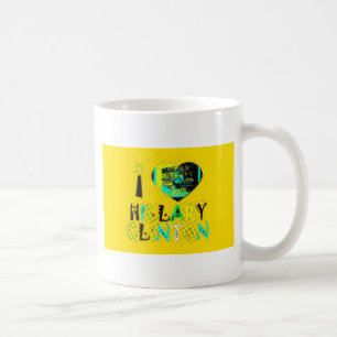 Caneca De Café I Heart Hillary Clinton: Arte de Expressão de Graf