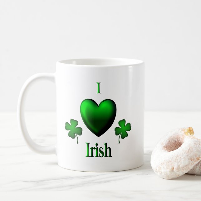 Caneca De Café I Heart Irish (Com Donut)