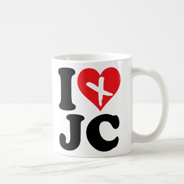 Caneca De Café I Heart JC (Direita)