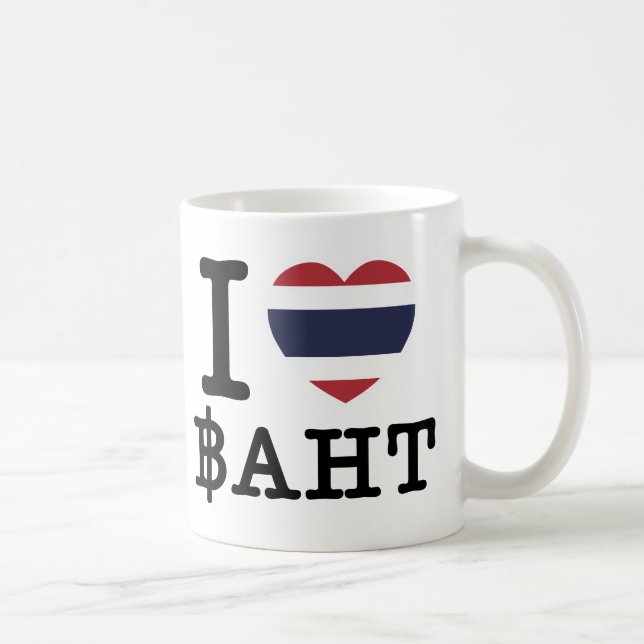 Caneca De Café I Heart (Love) Baht (Direita)