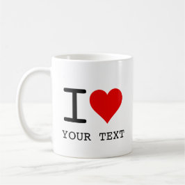Caneca De Café I Heart Love Template