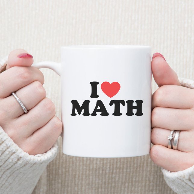 Caneca De Café I Heart Math Teacher Appreciation Back to School (Criador carregado)