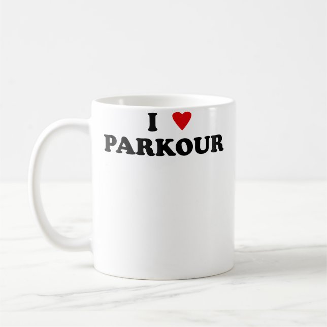 Caneca De Café I Heart Parkour Practitioner Free Runner - I Love  (Esquerda)
