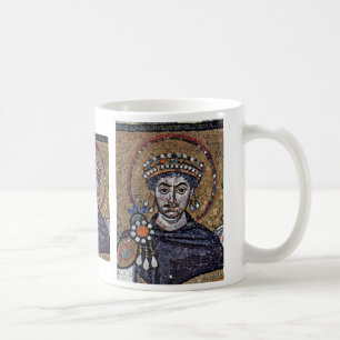 Caneca De Café I justiniano, mosaicos A do coro de San Vitale