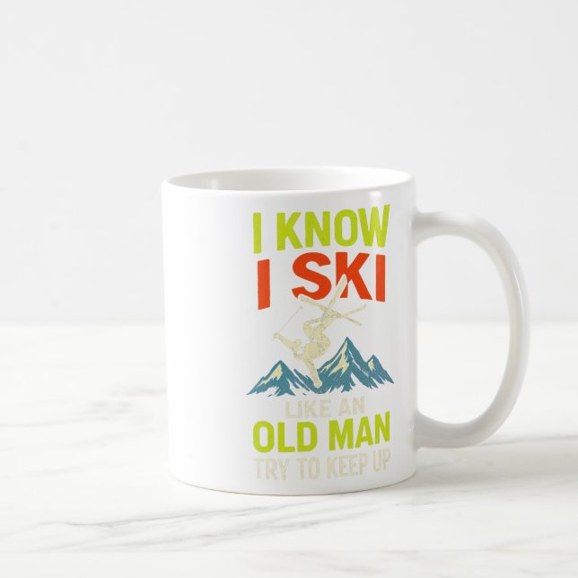 Caneca De Café I Know I Ski - Funny Skiing Quotes Freestyle  (Direita)