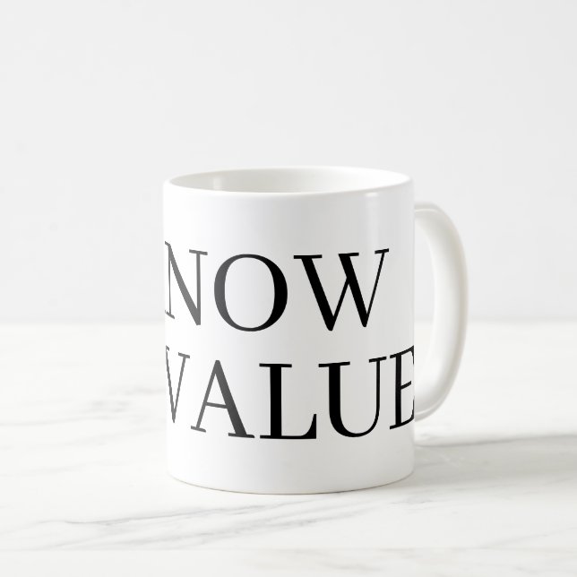 Caneca De Café I know my value coffee mug gift (Frente Esquerda)