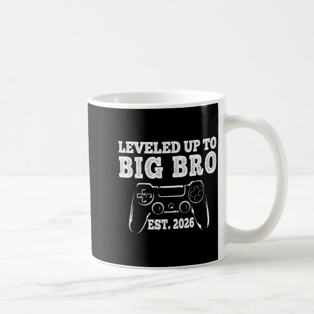 Caneca De Café I Leveled Up To Big Bro 2026 Promoted To Big Broth (Direita)