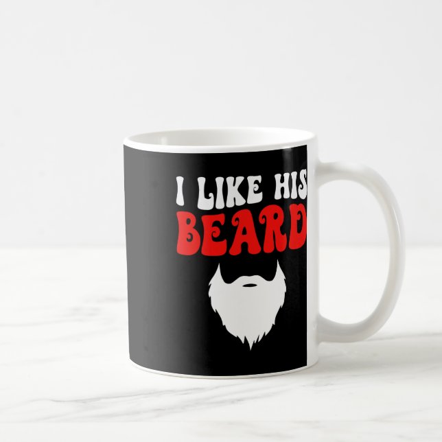 Caneca De Café I Like His Beard Matching Couples Funny Valentine' (Direita)