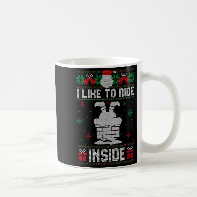 Caneca De Café I Like To Ride On Top Slide Inside Couple Matching (Direita)