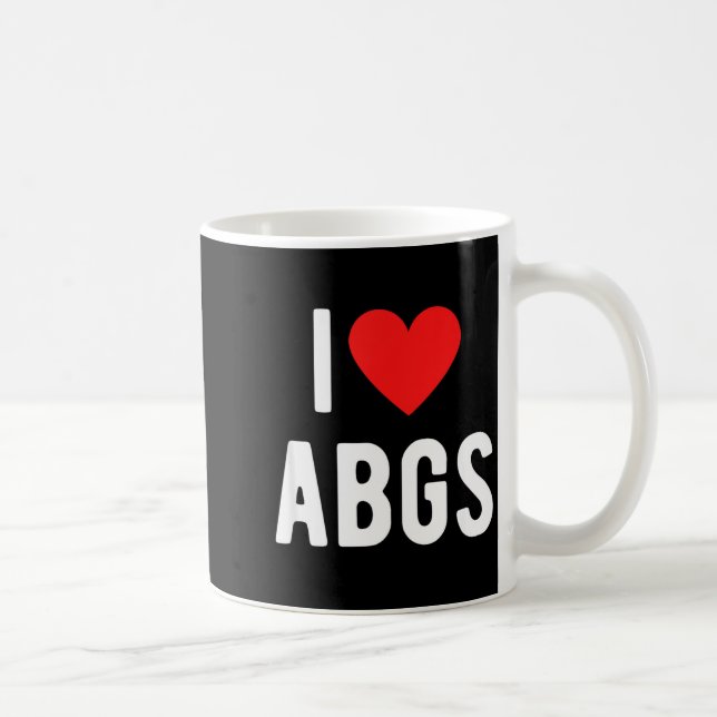 Caneca De Café I Love Abgs Cute Heart Graphic Valentines Day  (Direita)