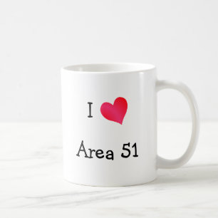 Caneca De Café I Love Area 51
