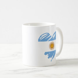 Caneca De Café I Love Argentina - Argentino Flag Heart