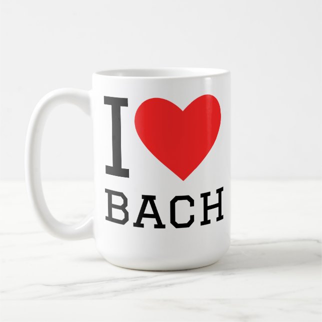 Caneca De Café I love Bach  (Esquerda)