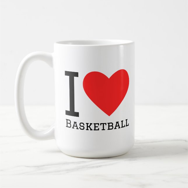Caneca De Café I love basketball (Esquerda)