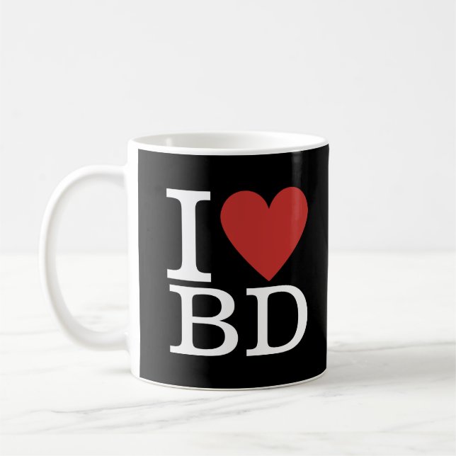 Caneca De Café I ❤️ Love BD - Prédio Department Mug (Esquerda)