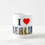 Caneca De Café I Love Berlin Germany Viagem City Photo<br><div class="desc">Mostre a todos o seu amor pela cidade de Berlim Alemanha com esta engraçada caneca de café! Contém uma colagem colorida com fotos da Porta de Brandemburgo, do Muro de Berlim, do Rio Spree e da cúpula Bundestag.</div>