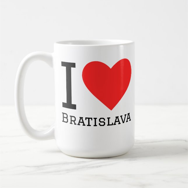 Caneca De Café I love Bratislava  (Esquerda)