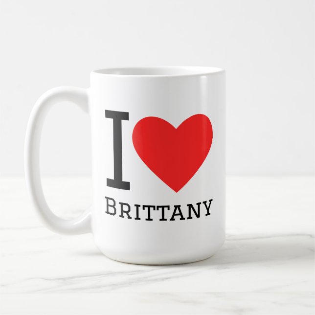 Caneca De Café I love brittany (Esquerda)