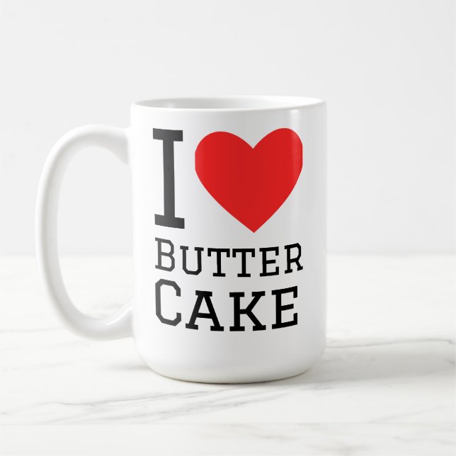 Caneca De Café I love butter cake  (Esquerda)