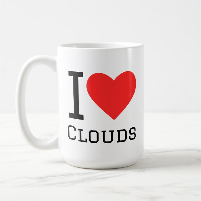 Caneca De Café I love clouds (Esquerda)